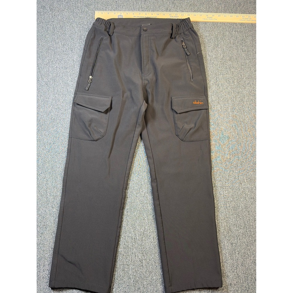 Clothin Outdoor Style Women Fleece Lined Softshell Cargo Hiking Pants Gray S/M